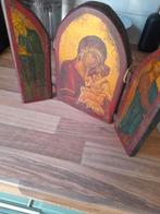 Antiek Icoon Triptiek, Ophalen of Verzenden
