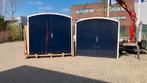 Dubbele deuren | garage deuren | hardhout | met kozijn, Ophalen, Hout, 225 cm of meer, Deurkozijn