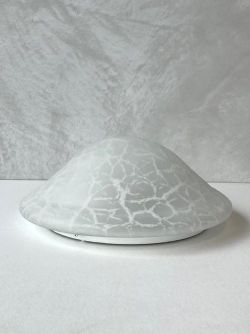 Vintage plafondlamp Mushroom retro design plafonniere 1980s, Huis en Inrichting, Lampen | Plafondlampen, Gebruikt, Glas, Metaal