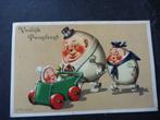 Vrolijk Pasen ansichtkaart LAUREL EN HARDY, Ophalen of Verzenden, Zo goed als nieuw