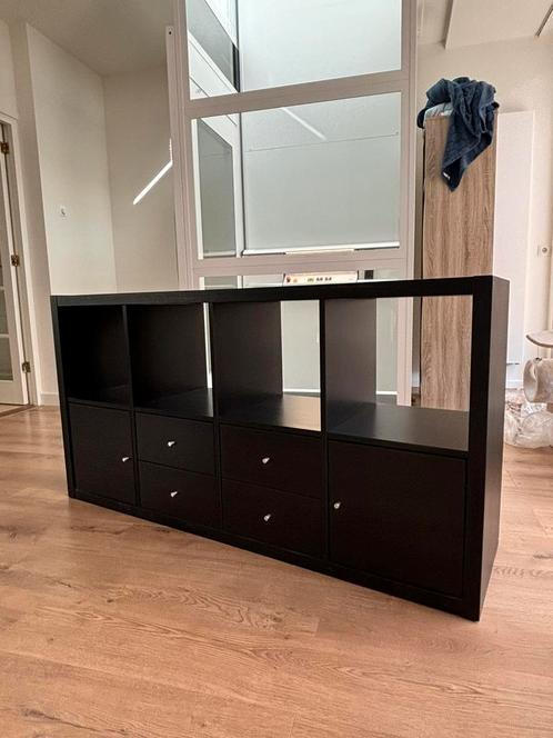 Ikea Kallax kast zwart, Huis en Inrichting, Kasten | Wandmeubels, Zo goed als nieuw, Minder dan 100 cm, Minder dan 150 cm, 25 tot 50 cm