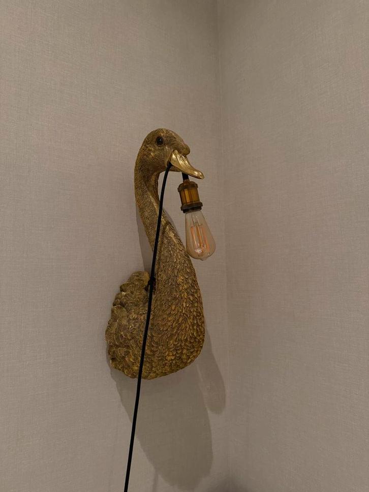 Unieke Struisvogel Lamp, Huis en Inrichting, Lampen | Wandlampen, Kunststof, Ophalen of Verzenden