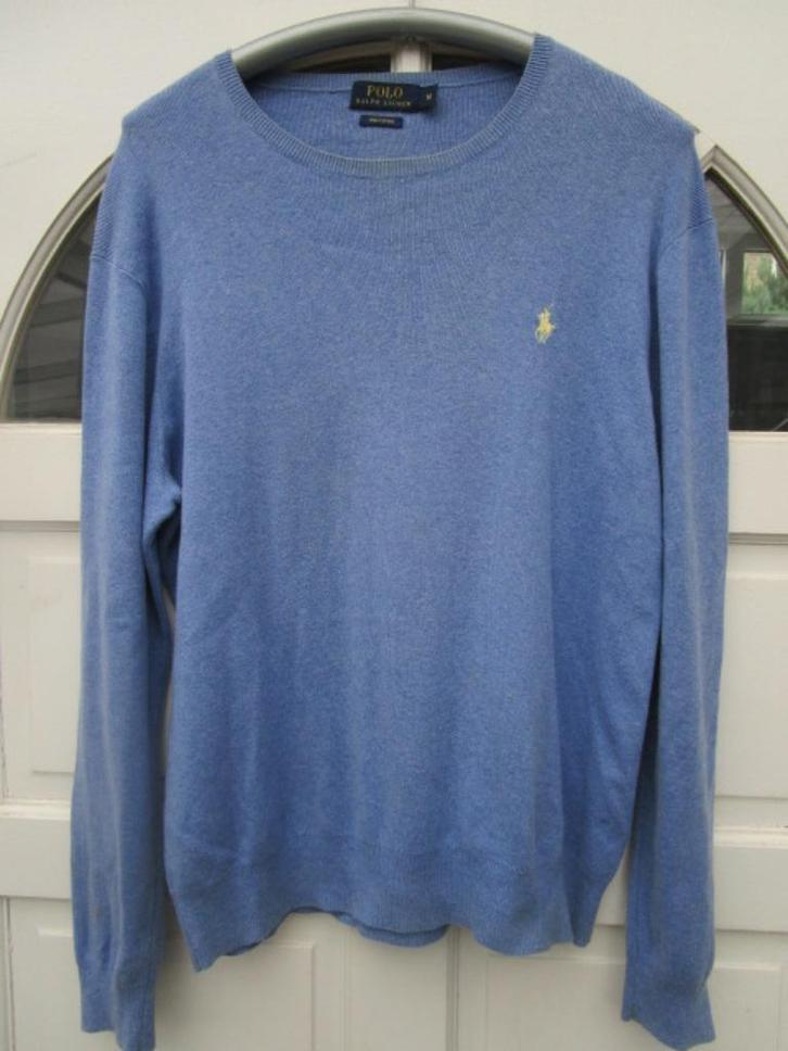 Klassieke blauwe Ralph Lauren trui, maat M valt als L, Kleding | Heren, Truien en Vesten, Zo goed als nieuw, Maat 52/54 (L), Blauw