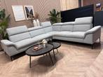 Moderne Hippe Hoekbank met Hoofdsteunen - Grijs - 282 x 270, Huis en Inrichting, Banken | Bankstellen, Ophalen, -, -, Hoekbank