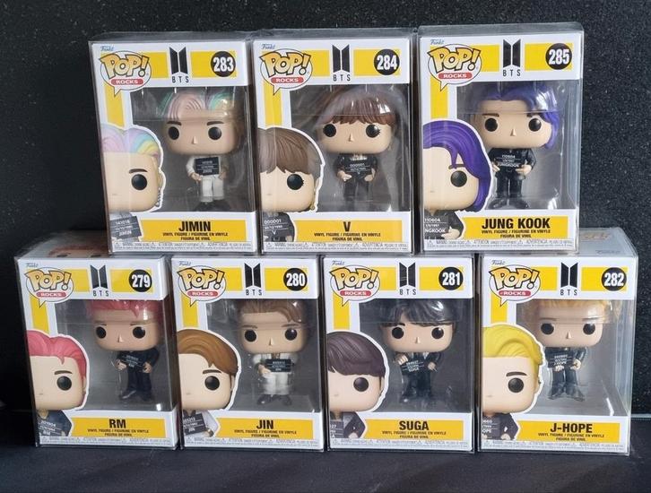 Funko Pop!, Complete set van 7 stuks BTS, Rocks
Bangtan Boys, Verzamelen, Poppetjes en Figuurtjes, Zo goed als nieuw, Ophalen of Verzenden