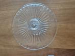 Mini glazen taartplateau op voet,17 cm, bewerkt glas, Ophalen, Schaal, Rond, Glas