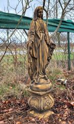 Mariabeeld op sokkel oud roestlook, Ophalen of Verzenden, Nieuw, Beton, Mensenbeeld