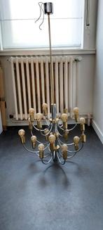 Vintage Hollywood Regency Kroonluchter, Huis en Inrichting, Lampen | Kroonluchters, Ophalen of Verzenden, Gebruikt, Metaal, Hollywood Regency