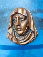 Koperen Wandplaat Treurende Maria, Ophalen of Verzenden, Koper