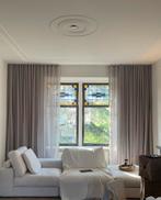 Taupe wave inbetween gordijnen, extra hoog 5 stuks, Huis en Inrichting, Bruin, 200 cm of meer, Ophalen of Verzenden, Zo goed als nieuw