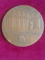 1972 medaille bank Parisbas 100 jaar G. Simon in brons, Postzegels en Munten, Penningen en Medailles, Verzenden, Brons, Nederland