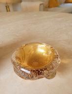 Vintage murano archimede seguso schaal goud bruin, Ophalen of Verzenden