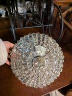 Antieke  3 Kristallen Plafondlamp., Ophalen, Gebruikt, Crème, Minder dan 25 cm