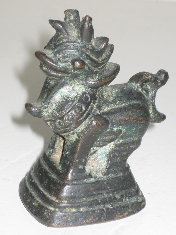 Antique BURMA Set of Six Bronze Figural Opium Weights, Antiek en Kunst, Antiek | Koper en Brons, Ophalen