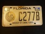 Kentekenplaat licenseplate Florida University Central USA, Verzenden, Gebruikt, Auto's