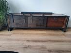 Industriële mangohouten TV meubel Estrada (Trendhopper), Huis en Inrichting, Kasten | Dressoirs, 150 tot 200 cm, 25 tot 50 cm