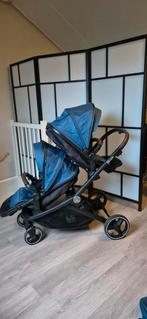 Duowagen kinderwagen z.g.a.n. met 1 maxicosi en adapters, Zo goed als nieuw, Ophalen, Overige merken, Verstelbare duwstang