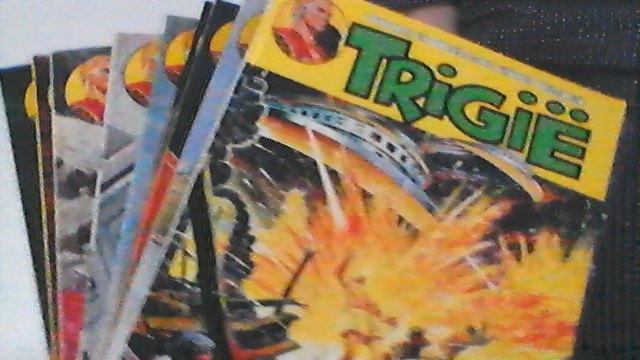 trigie nr 1 strijd om trigie oberon uit 1977, Boeken, Stripboeken, Eén stripboek, Ophalen of Verzenden, Zo goed als nieuw