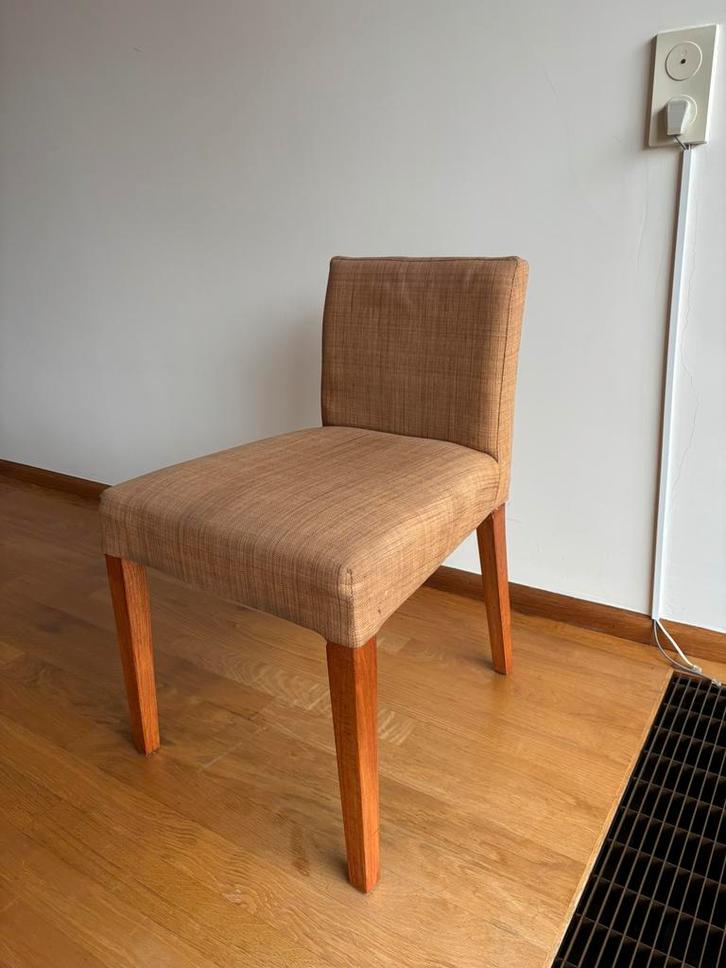 Eetkamerstoel set (4x), Huis en Inrichting, Stoelen, Gebruikt, Vier, Stof, Bruin, Ophalen
