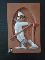 Zeldzame voorstelling : tegel met winterse skiër van Jie, Antiek en Kunst, Antiek | Wandborden en Tegels, Ophalen of Verzenden