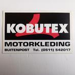 Oude sticker.   KOBUTEX Motorkleding.   Buitenpost., Verzamelen, Ophalen of Verzenden, Zo goed als nieuw, Overige typen
