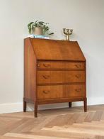 Vintage secretaire Deens jaren 50/60 eiken hout messing, Ophalen, Gebruikt, Vintage