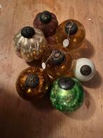 7 glazen kerstballen. Heksenballen, Diversen, Kerst, Ophalen of Verzenden, Zo goed als nieuw