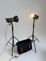 Multiblitz Mini Studio 606 Super - Flitsset met Statieven, Ophalen of Verzenden, Gebruikt, Lamp of Flitsset