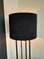 2 zwarte velourse lampenkappen met taupe binnenkant, Modern, Rond, Ophalen of Verzenden, Zwart