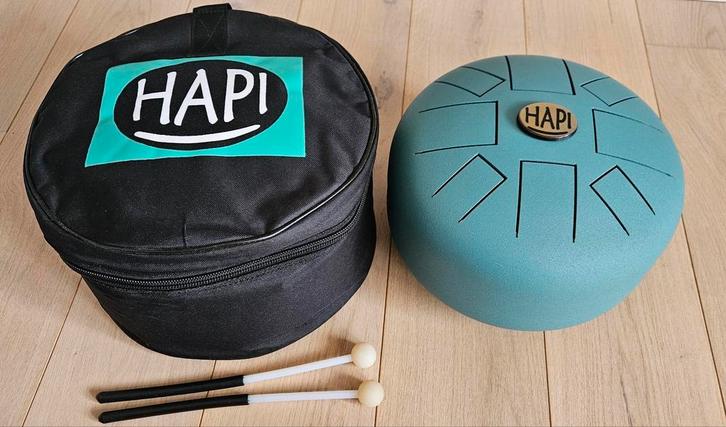 HAPI drum - E majeur (incl hoes & stokjes), Muziek en Instrumenten, Percussie, Zo goed als nieuw, Trommel, Ophalen of Verzenden