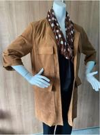 Bruin suede superzachte loshangend jasje mt. XL, Bruin, Maat 46/48 (XL) of groter, Ophalen of Verzenden, Zo goed als nieuw
