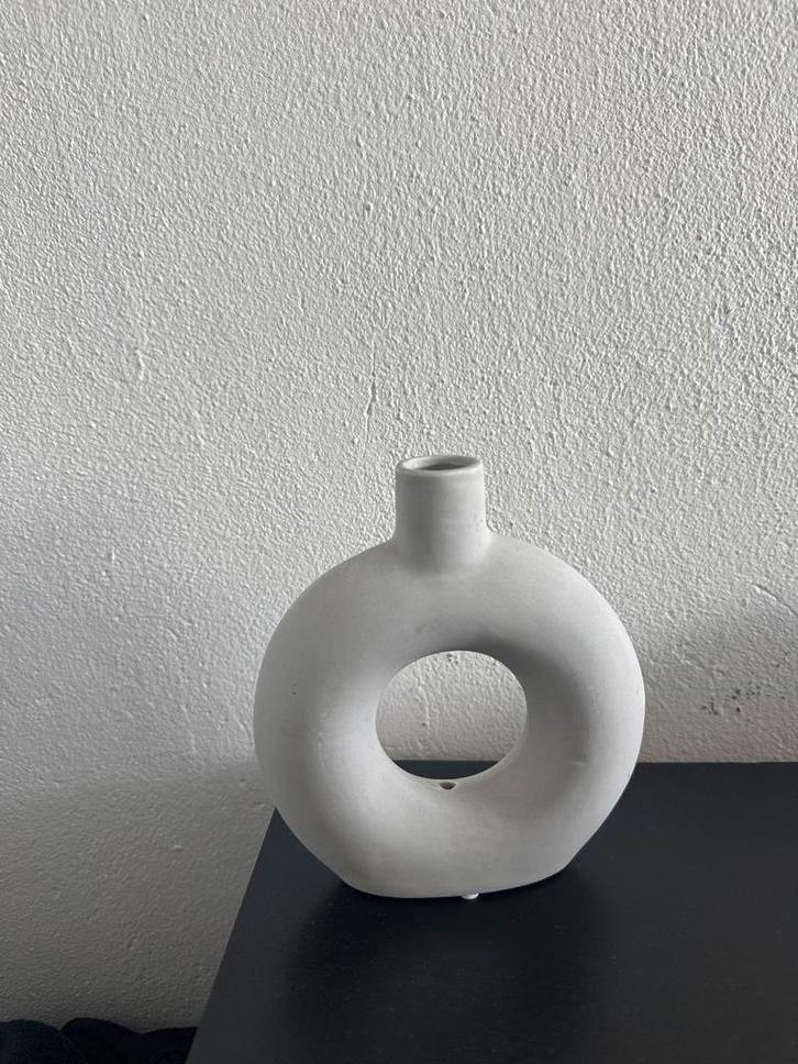 Grijs Design Vaasje, Huis en Inrichting, Woonaccessoires | Vazen, Zo goed als nieuw, Overige kleuren, Minder dan 50 cm, Aardewerk of Porselein
