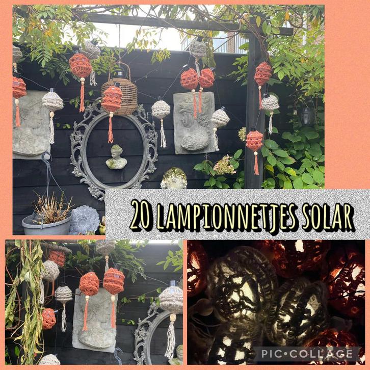 Tuin verlichting camping verlichting gehaakte lampionnetjes, Hobby en Vrije tijd, Breien en Haken, Zo goed als nieuw, Haken, Wol of Garen