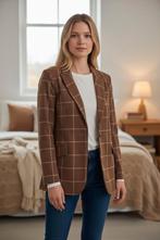 Studio anneloes geruit blazer jasje Yves Maat M, Maat 38/40 (M), Studio Anneloes, Bruin, Verzenden