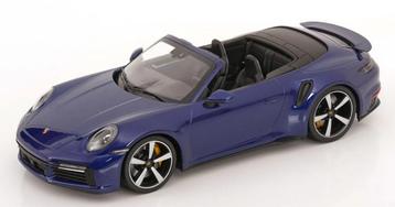 1:18 Porsche 911 992 turbo S cabriolet – 2020 – Blauw beschikbaar voor biedingen