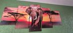 Sarafi canvas schilderij olifant, Ophalen of Verzenden