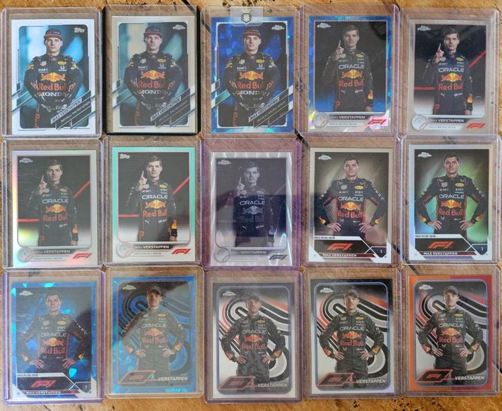 F1 Topps Max Verstappen 15x portrait - zeer mooie set!!, Hobby en Vrije tijd, Stickers en Plaatjes, Zo goed als nieuw, Plaatje
