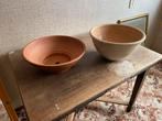 Twee grote bloempotten/schalen, Ophalen, Gebruikt, 40 cm of meer, Rond