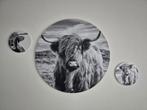Muurcirkels Schotse Hooglanders - Set, Huis en Inrichting, Woonaccessoires | Wanddecoraties, Ophalen of Verzenden
