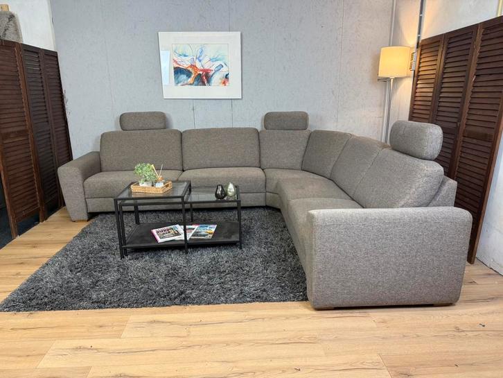 GRATIS LEVERING Ruime Grijze Hoekbank, Huis en Inrichting, Banken | Bankstellen, Vierpersoons of meer, 150 cm of meer, Stof, Ophalen of Verzenden