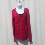 Gaaf roze shirt met strass, roesjes. mt 46. Merk About, Kleding | Dames, ., Maat 46/48 (XL) of groter, Ophalen of Verzenden, Zo goed als nieuw