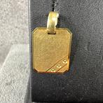 Gouden Hanger | 14k | 1,52g | rechthoekig plaatje | 397360, Gebruikt, Overige voorstellingen, Ophalen of Verzenden, Goud