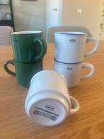 5 Cabanaz espresso kopjes wit groen, Huis en Inrichting, Ophalen of Verzenden, Zo goed als nieuw, Overige stijlen, Kop(pen) en/of Schotel(s)