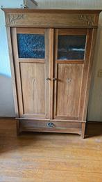 Antieke kast hout eiken afhalen in Zwijndrecht b115 x  h180, Gebruikt, 150 tot 200 cm, Met deur(en), 50 tot 75 cm