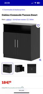 Zwart commode tucson, Ophalen, 50 tot 70 cm, 90 tot 105 cm, 100 cm of meer