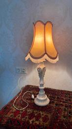 Bassano Tafellamp (Italiaans Keramiek) met Franje Kap, Antiek en Kunst, Ophalen of Verzenden