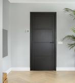 Zwarte binnendeur paneeldeur in stomp en opdek NIEUW!!, Niet ingevuld, 80 tot 100 cm, Binnendeur, Niet ingevuld