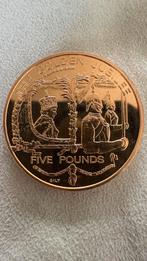 GOLDEN JUBILEEELIZABETH II GOLD PLATED £5 CROWN COIN, Verzenden, Overige landen