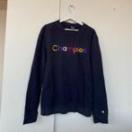Vintage Champion trui L – regenboog logo, Blauw, Maat 42/44 (L), Ophalen of Verzenden, Champion