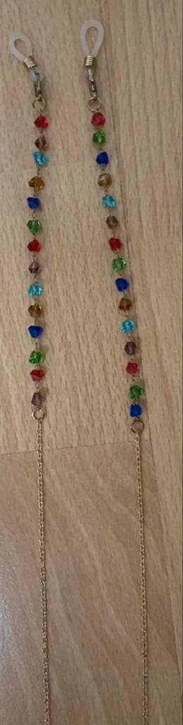 Brillenketting met kleurrijke kralen (nieuw), Sieraden, Tassen en Uiterlijk, Armbanden, Nieuw, Ophalen of Verzenden
